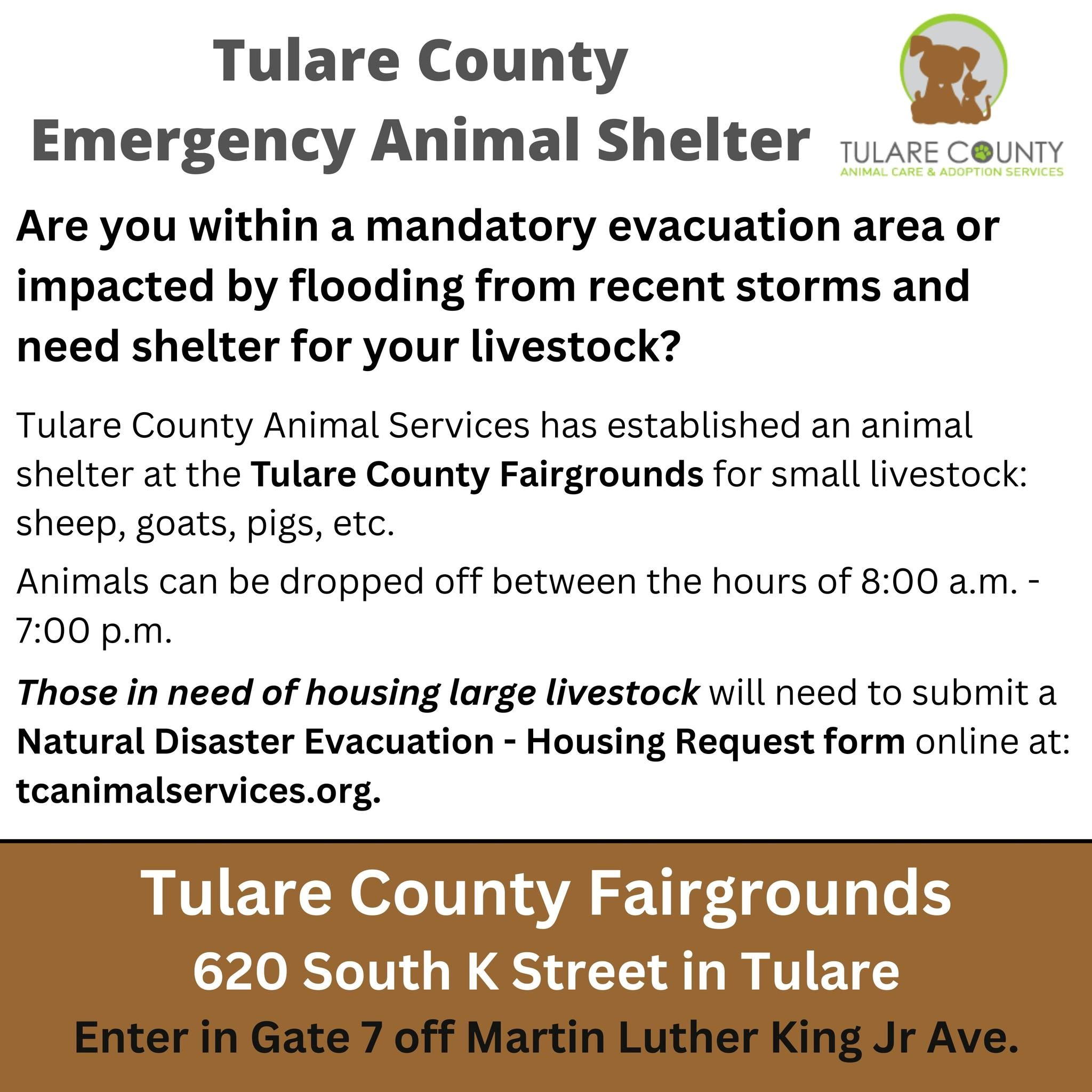 Tulare County Emergency Animal Shelter