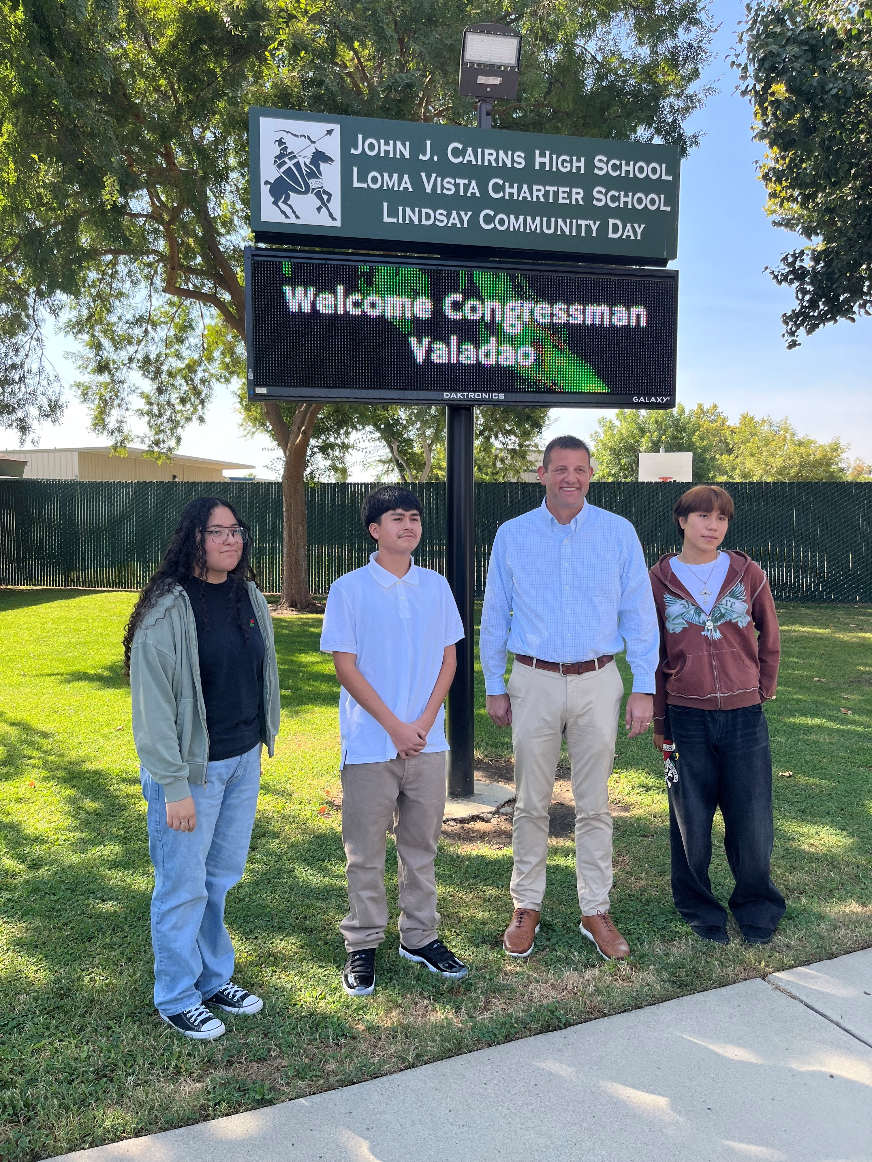 Rep. Valadao at Lindsay Unified School District