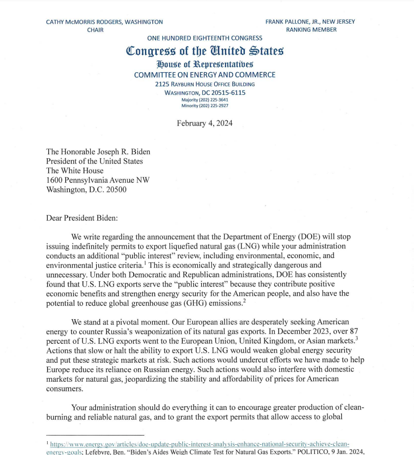 Rep. Valadao joins colleagues asking the President to reconsider LNG moratorium