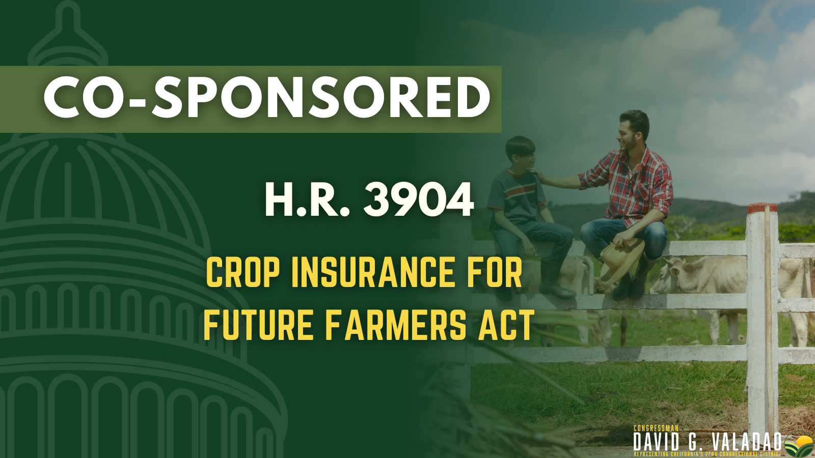 Rep. Valadao co-sponsors Crop Insurance for Future Farmers Act