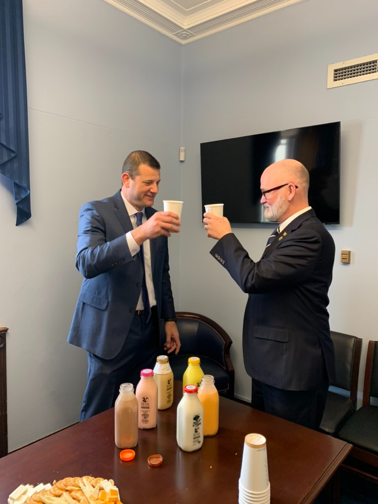 Rep. Valadao shares California milk with Rep. Van Orden