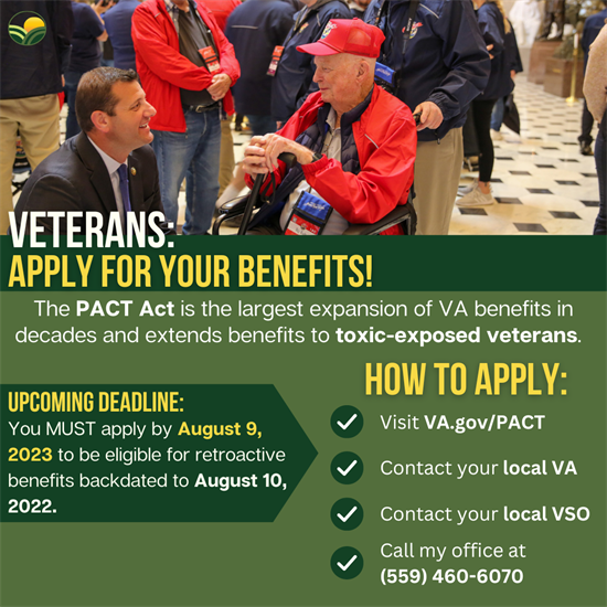 Apply for PACT Act benefits today!