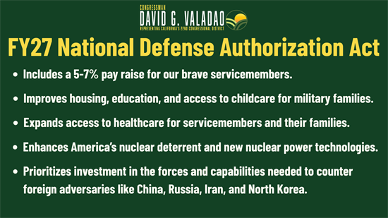 FY27 NDAA Passage